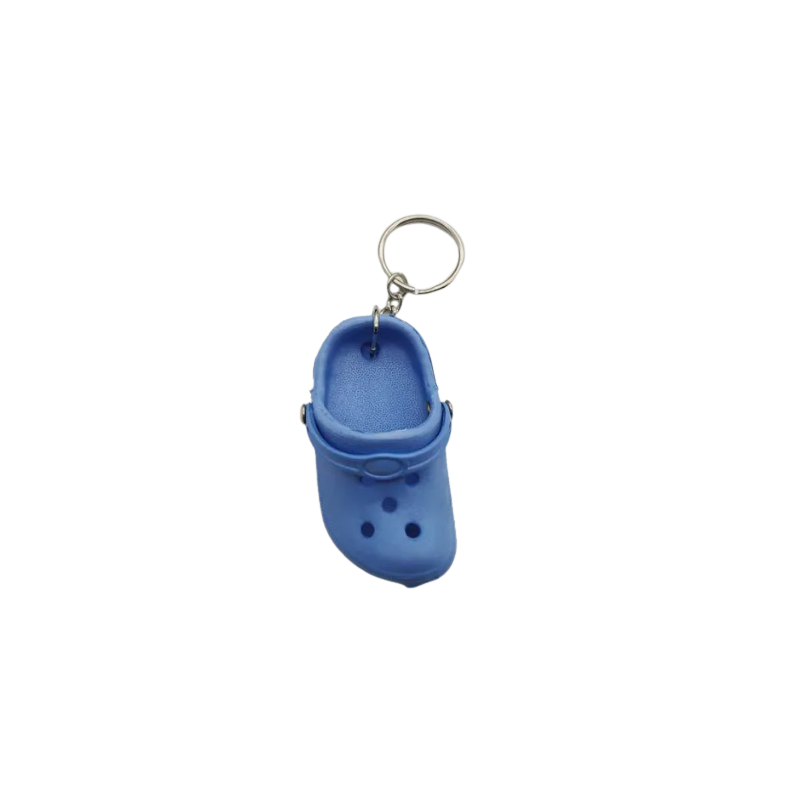 Porte-clés chaussure sabot à trous Couleur Bleu