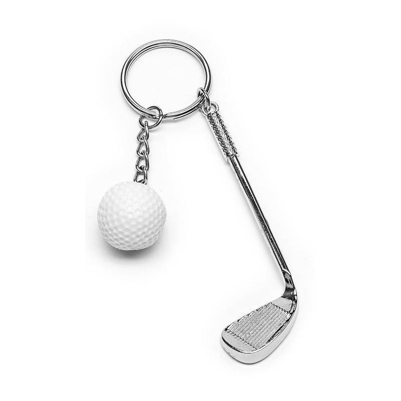 Porte-clés balle de golf et son club