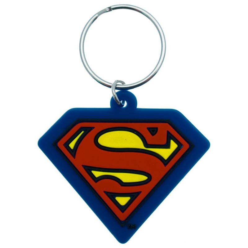 Porte-clés superman en caoutchouc