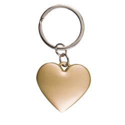 Porte-clés amoureux cœur en métal