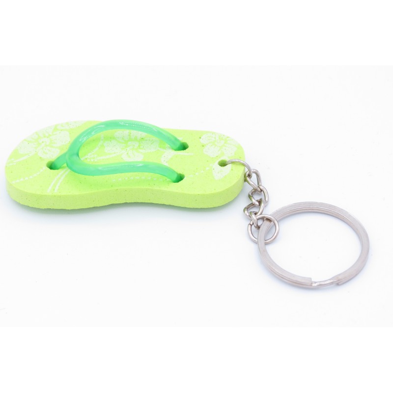 Porte-clés tong en mousse verte