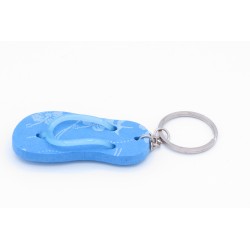 Porte-clés tong bleue en mousse