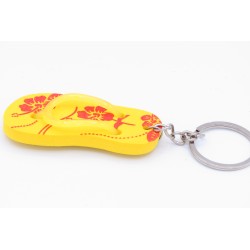 Porte-clés tong jaune en mousse