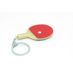 Porte-clés raquette de pingpong rouge