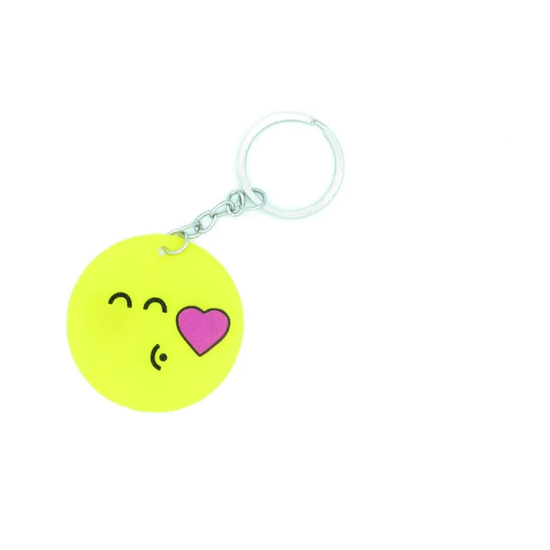 Porte-clés smiley jaune