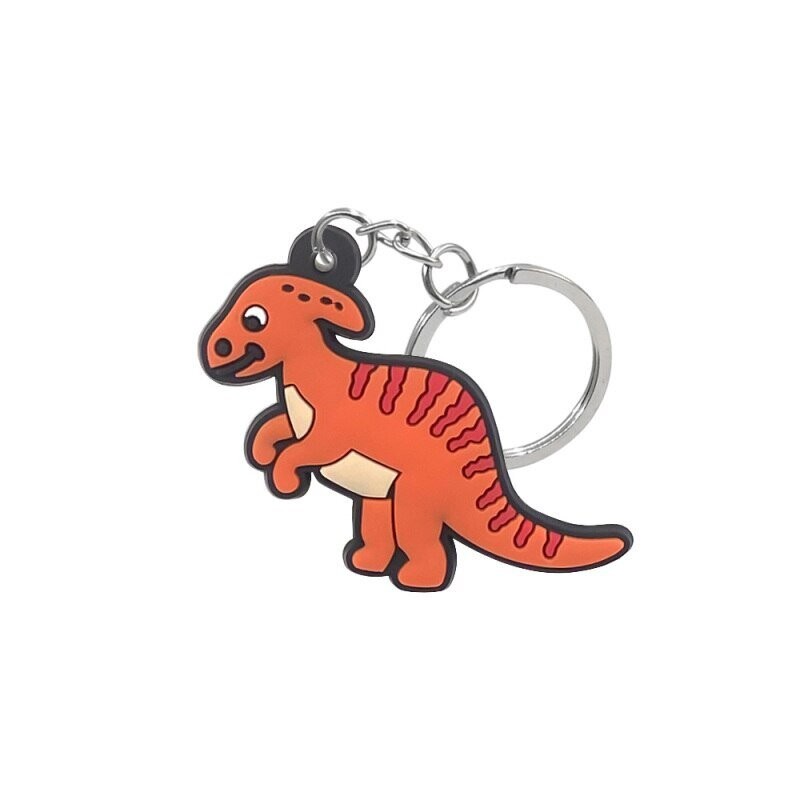 Porte clé dinosaure orange