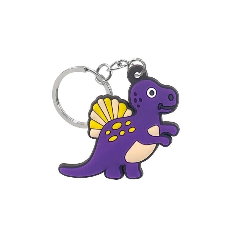 Porte clé dinosaure violet