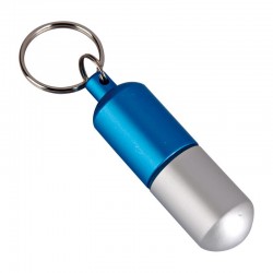 Porte clé capsule imperméable bleu - Medium